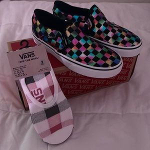 Rainbow Shimmer Checkered Vans